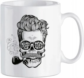 Bögre vagány nyomott mintás Koponya pipával 330 ml