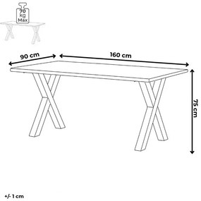 Tömör Tölgy Étkezőasztal 160×90 cm. DS-X160 DUB