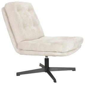 Krémszínű forgó fotel Kai – White Label