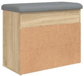 sonoma tölgy színű szerelt fa cipőtároló pad 62 x 32 x 50 cm
