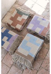 Rózsaszín-barna gyapjúkeverék takaró 130x190 cm Maze – Mette Ditmer Denmark