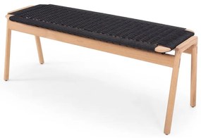 Fekete-natúr színű pad Klupa – Gazzda