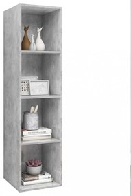 betonszürke szerelt fa fali TV-szekrény 37x37x142,5 cm