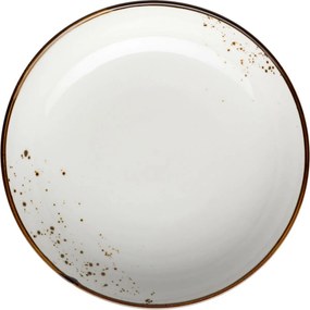 Mäser Mélytányér Pintar Fehér barna pöttyös 21 cm