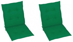 2 db zöld oxford szövet háttámlás székpárna 100x50x3 cm