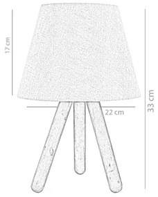 Asztali lámpa WOOD 1xE27/60W/230V bézs