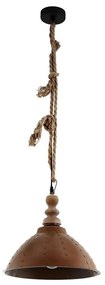Eglo 33026 - Csillár zsinóron RIDDLECOMBE 1xE27/60W/230V barna patina