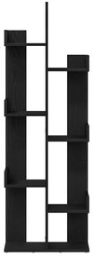 Könyvespolc Fekete Tölgy 48x25,5x140 cm Műanyag