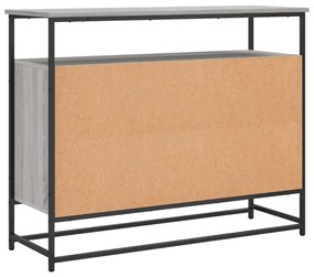 szürke sonoma színű szerelt fa tálalószekrény 100 x 35 x 80 cm