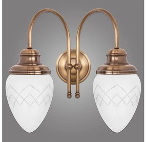 Kemar RI/K/2/M - Fali lámpa RINAMA 2xE27/60W/230V sárgaréz