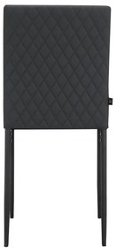 Fekete bőrutánzat étkezőszék szett 2 db-os Pavia – Støraa