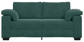 sötétzöld bársony loveseat kanapé 140 cm