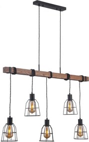 Italux loft függeszték reda matt fekete itxpnd-4793-5-l
