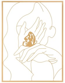 Fém fali dekoráció 60x80 cm Hands on Face – Mauro Ferretti