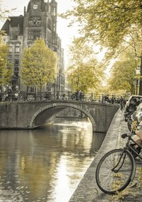 Poszter 21x29,7cm Csatorna Amszterdam városon át 10, Assaf Frank