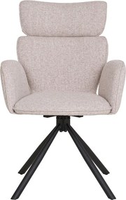 Bézs kárpitozott karfás étkezőfotel szett 2 db-os Cordoba – House Nordic