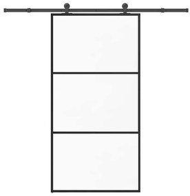 tolóajtó vasalatokkal 102x205 cm ESG üveg&amp;alumínium