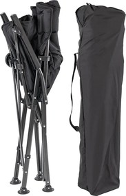 Leziter XL karfás horgász szék pohártartóval fekete