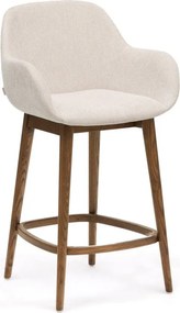 Bézs kárpitozott karfás bárszék (ülésmagasság 66 cm) Konna – Kave Home