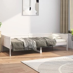 Fehér tömör fenyőfa kanapéágy 90 x 200 cm
