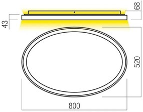 Redo 01-3811 - NOBU LED/80W/230V dimmelhető mennyezeti lámpa fekete