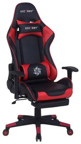 Piros és fekete gamer szék VICTORY Beliani
