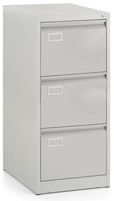 Fém iratszekrény A4 - 3 fiókos, 45,5 x 62 x 101,5 cm, hengerzár, világosszürke - ral 7035