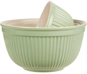 Zöld kerámia tálak MYNTE WASABI, 3 darabos készlet