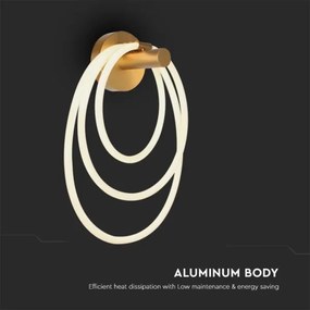 LED Fali lámpa LED/37W/230V 3000K arany