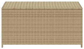 Vegyes bézs polyrattan kerti tárolóláda 190 L