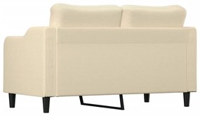 vidaXL kétszemélyes krémszínű szövetkanapé 140 cm