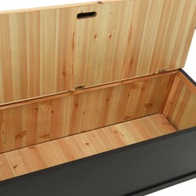 fekete tömör fenyőfa pad 107 x 45 x 75,5 cm
