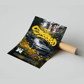 Poszter Nissan Skyline R34 50x70 cm Ajándék ötlet