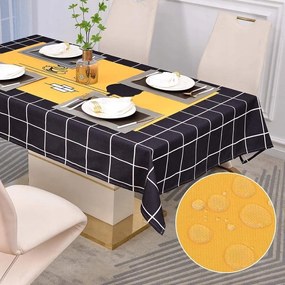 Abrosz asztalra Téglalap alakú Dekoráció 140x180 cm Szín Fekete Macska minta