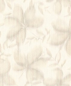 Decoprint Terra Nova Faded Flower bézs-fekete leveles texturált vlies tapéta – TN29060