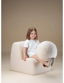 Krémszínű buklé gyerek fotel Cloud – Wigiwama