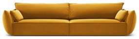 Mustársárga bársony kanapé 248 cm Vanda – Mazzini Sofas