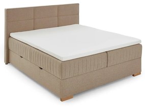 Bézs ágyneműtartós boxspring ágy 160x200 cm Tambo – Meise Möbel