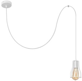 Csillár zsinóron TUBE 1xE27/15W/230V fehér