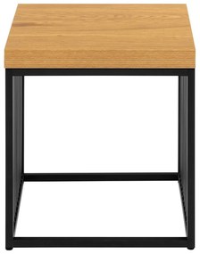 Tárolóasztal tölgyfa dekoros asztallappal 40x40 cm Strington – Actona