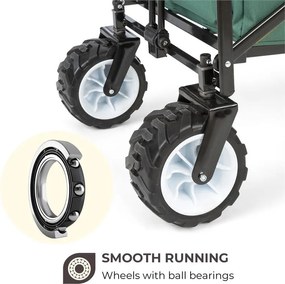 Waldbeck Easy Rider, húzható kocsi, 70 kg-ig, teleszkópos rúd, összecsukható, zöld