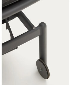 Fekete fém kerti napozóágy Marcona – Kave Home