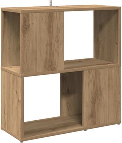 vidaXL kézműves tölgy színű szerelt fa könyvszekrény 60x24x63 cm