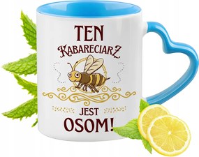 Kabaréművésznek Kék Bögre Szív Alakú Füllel Ajándék