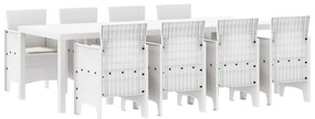 vidaXL Kert étkező szett 9 pcs Világosszürke Polipropilén