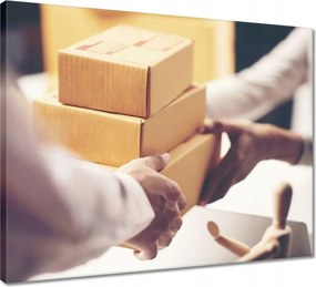 FestmĂ©nyek 50x40 A futĂĄr kĂ©zbesĂti a csomagot