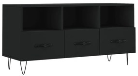 fekete szerelt fa TV-szekrény 102 x 36 x 50 cm