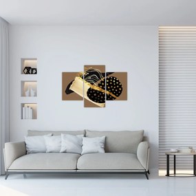 Kép - Absztrakció aranybarna N⁰1 (90x60 cm)