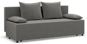 Nobu kanapé, bársony, világosszürke