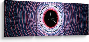 A kör absztrakció képe (órával) (90x30 cm)